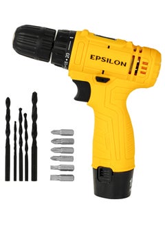 Buy Epsilon 12V Cordless Drill- EPSCD1557- Chuck Size 3/8*10 mm, Perfect for Home and Business, No Load Speed 0-1250 RPM, in UAE