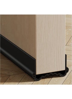 اشتري Weather Stripping Door Seal, Door Bottom Flexible Wind Noise Reduction Stopper, Under Door Sealing Strips, Adjustable Adhesive Soundproof Weather Proof Draught Excluder (Black) في الامارات