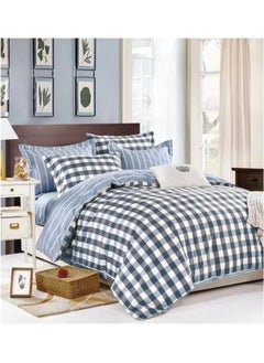 Buy Bedding 4 Pcs Comforter Set Printed Single Size Soft and Breathable Comforter Set High Quality Material with Comforter and Fitted Bedsheet with 2 Soft and Comfy Pillow Cases in UAE