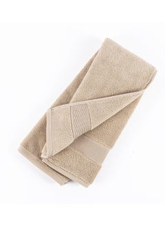 Buy Micro Pleat Hand Towel, Beige - 630 GSM, 50x80 cm in UAE