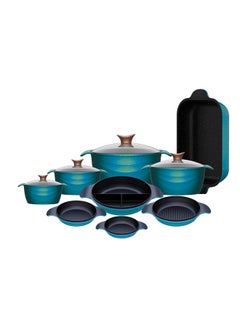اشتري 13-Piece Cookware Set (4 Casseroles 18,20,24,30cm)/4 Multi Lid/4 Glass Lid/Roaster 36cm Pan( 18-20-24-30) في مصر