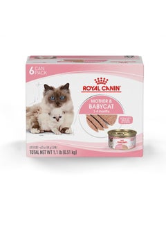 Buy Royal Canin Feline Health Nutrition Mother & Babycat Ultra Soft Mousse In Sauce Canned Cat Food, 3 Oz Can (6-Pack) in UAE