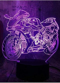 اشتري Multicolor Motorcycle Bike 3D Children s Night Light LED Symphony Lamp Table Lamp Bedroom Atmosphere Decoration Light Christmas Birthday Gift Toy في الامارات