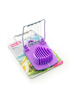 اشتري 2-In-1 Egg Slicer Stainless Steel In Plastic Frame Purple في الامارات