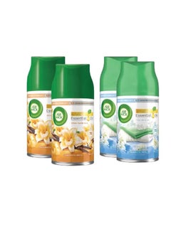 اشتري Strong Freshmatic Max Refill Automatic Spray With The Scent Of Crisp Linen & Vanilla Bean , 4 x 250ml في الامارات