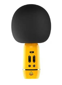 Buy Wireless Bluetooth Handheld Microphone Karaoke with Speaker Car and Home Singing Bluetooth Speaker Yellow in Saudi Arabia
