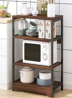 Buy Kitchen Shelf Landing Multi-layer Microwave Oven Storage Rack Seasoning Storage 50 x 30 x 85 cm in UAE