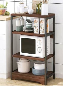 Buy Kitchen Shelf Landing Multi-layer Microwave Oven Storage Rack Seasoning Storage 50 x 30 x 85 cm in UAE