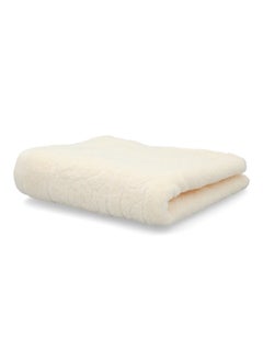 Buy Highly Absorbent Premium Quality Jacquard Hand Towel Ivory 50 x 100 cm in Saudi Arabia