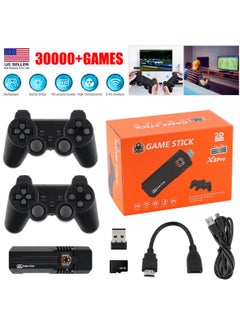 اشتري 4K HDMI TV 30000+ Video Game Stick Retro Gaming Console w/ 2 Wireless Controller في الامارات