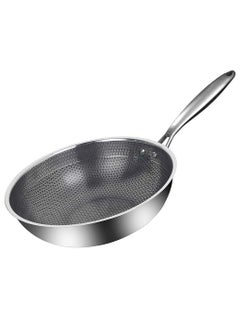 Carote 30Cm Cast Aluminum Pan Kitchen Utensils Fry Pan Non Stick Cookware  Marble Coating Deep Frying Pan With Lid