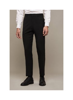 Buy Skinny Fit Black Smart Trousers in UAE