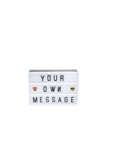 Buy DIY LED Light Box With Letter Cards White 29.7x5x 21.7centimeter in UAE