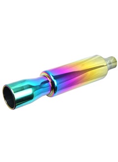 Buy Exhaust Muffler, Universal Stainless Steel Exhaust Burnt Tip Neo Chrome in UAE