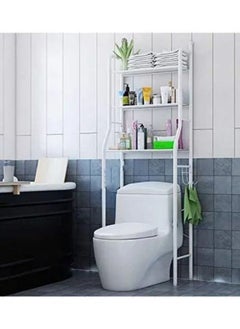 Buy 3-Tier Toilet Storage Rack white in UAE