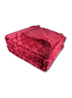 اشتري Sherpa Bed Blanket King Size Twin Plush Throw Blanket Fleece Reversible Flannel Blanket - Warm and Plush Travel Blanket for Bed Sofa Travel Couch في الامارات