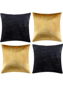 اشتري Throw Pillow Covers 18 x 18, SYOSI Set of 4 Square Velvet Cushion Covers, Throw Pillow Cover Protector Cushion Covers Pillowcase Home Decor Decorations for Sofa Couch Bed Chair Car في الامارات