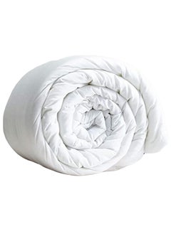 Buy Queen Size Quilted Down Duvet Insert Cotton White 160 x 220cm in UAE