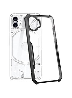 اشتري Nothing Phone 1 Back Cover Case | 360 Degree Protection | Protective Design | Transparent Back Cover Case for Nothing Phone 1 (Black Bumper) في السعودية