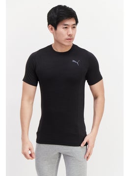 Buy Men Sportswear Fit Short Sleeves Training T-Shirt, Black in UAE