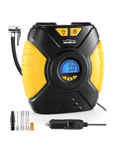 Buy Car Tyre Inflator, Digital Air Tool Portable Air Compressor Car Tyre Pump Automatic 12V Electric Air Pump Tyre Inflation with Tyre Pressure Gauge Valve Adaptors LED Light in Saudi Arabia