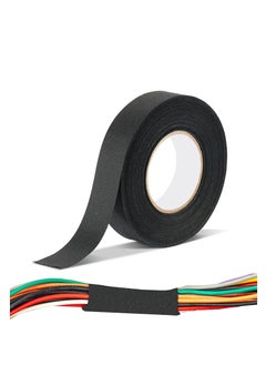 Buy 2 Pcs Wire Harness Tape, Wire Loom Tape High Temp Wiring Loom Harness Electrical Tape Self-Adhesive Felt Cloth Electric Tape Black for Automotive Engine Electrical Wrap Cable Fixed 20 Meters in UAE