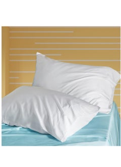 Buy Microfiber Pillowcases 2-Pcs Soft Pillow Cover With Envelope Closure (Without Pillow Insert),White in Saudi Arabia