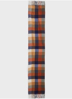 Buy Plaid Tassel Detail Scarf in UAE