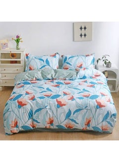 Buy 4-Piece Single Size Duvet Cover Set|1 Duvet Cover + 1 Fitted Sheet + 2 Pillow Cases|Microfibre|TWILIGHT in UAE