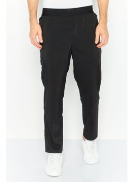 اشتري Men Sportswear Fit Brand Logo Training Trackpants, Black في الامارات