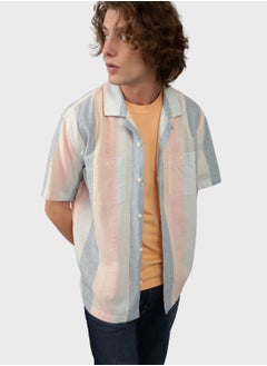 Buy Stripe Detailed Regular Fit Poolside Shirt in Saudi Arabia