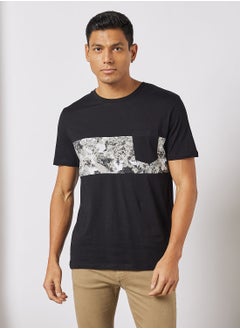 Buy Colourblock Single Pocket T-Shirt in UAE