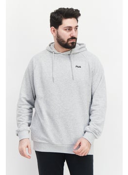 Buy Men Sportswear Fit Long Sleeve Training Hoodies, Grey in Saudi Arabia