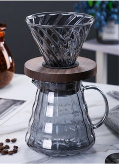 Buy V60 Coffee Maker Drip Set Of 3 With Filter Clear 700 Ml in Saudi Arabia