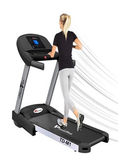 Buy PowerMax Fitness UrbanTrek™ TD-M1 (4HP Peak) Treadmill for Home, Cardio Training, with 2 Level Manual-Incline, 12 Pre-set Programs, Max User Weight 100kg, Max Speed 14km/hr, in UAE