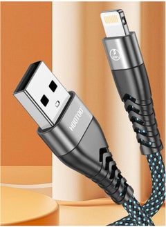 Buy Lightning Data Cable Strong Aluminum Alloy Connector Durable Nylon Braided Cable High Speed Data Transmission in Saudi Arabia