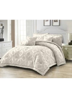 اشتري COMFY 6 PC ALL SEASON COMFORTER SET 220 X 240 CM CREAM في الامارات