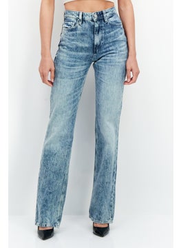 اشتري Women Straight Fit  Wash Non-Stretchable Denim, Blue في الامارات