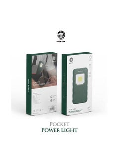 Buy Pocket Power Light 3W COB 100lm, 10m Lighting Distance, 3.5H Working Time, 3W COB Bulb, Compact and Portable, High Brightness & Sturdy Material - Green in UAE