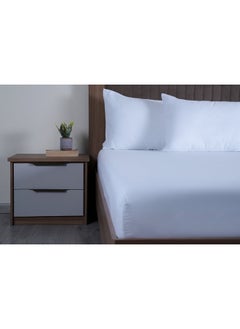 اشتري Luxury Living 3-Piece Fitted Sheet Set 160X200+35cm-White في الامارات