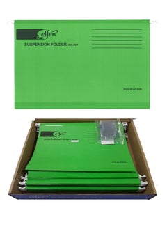 Buy 50-Piece Foolscap Size Hanging File Green Colour in UAE