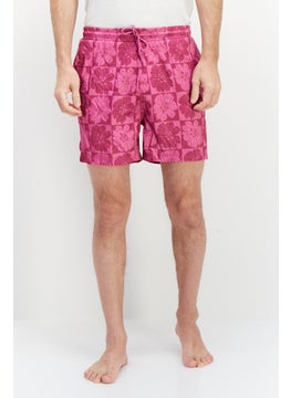 اشتري Men Floral Pattern Swimwear Board Shorts, Purple في الامارات