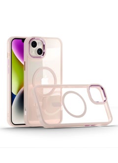 Buy Moxedo Magnetic Protective Case 360 Protection Clear Case Hard PC with Built-in Strong Magnets Compatible with MagSafe Designed for iPhone 14 Plus 6.7 inch (Pink) in UAE