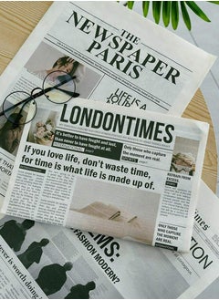 Buy 3pcs English Newspaper Photography Props Fashion Clothing Home Decor Food Photography Background Props Flower Wrapping Paper Atmosphere Decoration in Saudi Arabia