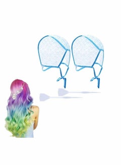 اشتري Hair Highlight Cap Kit, DELFINO Tipping Color Kit Salon Coloring Highlighting Dye with 2 Pieces Plastic Hooks for and Home Dyeing Hair, Set of 4 PCS في السعودية