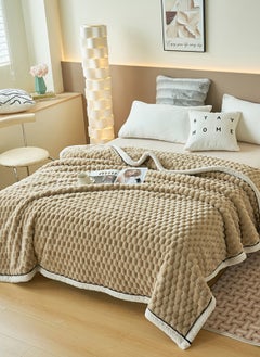 Buy Light Luxury Short Hair Thickened Blanket, Suitable for Office Nap Blanket Sofa Blanket 200*230cm (Excluding Pillowcase) in Saudi Arabia