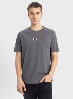 اشتري Regular Fit Crew Neck Printed T-Shirt في الامارات
