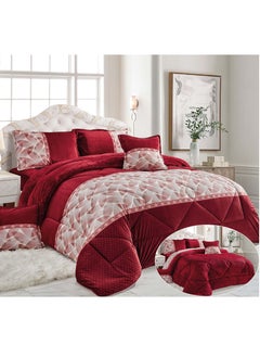 Buy 4Pieces Ultra Soft Winter Comforter Set Single Size 160x210cm Floral Printed Warm Bedding Sets Multicolor in Saudi Arabia