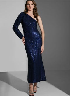 Buy Shimmer One Shoulder Dress in UAE