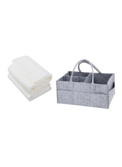 اشتري Combo Pack Caddy Diaper Bag Organizer Disposabel Towel Pack Of 3-Grey في الامارات